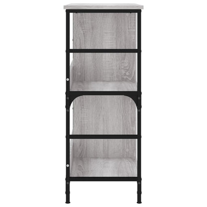 Boekenrek 78,5X33X82 Cm Bewerkt Hout Grijs Sonoma Eikenkleur
