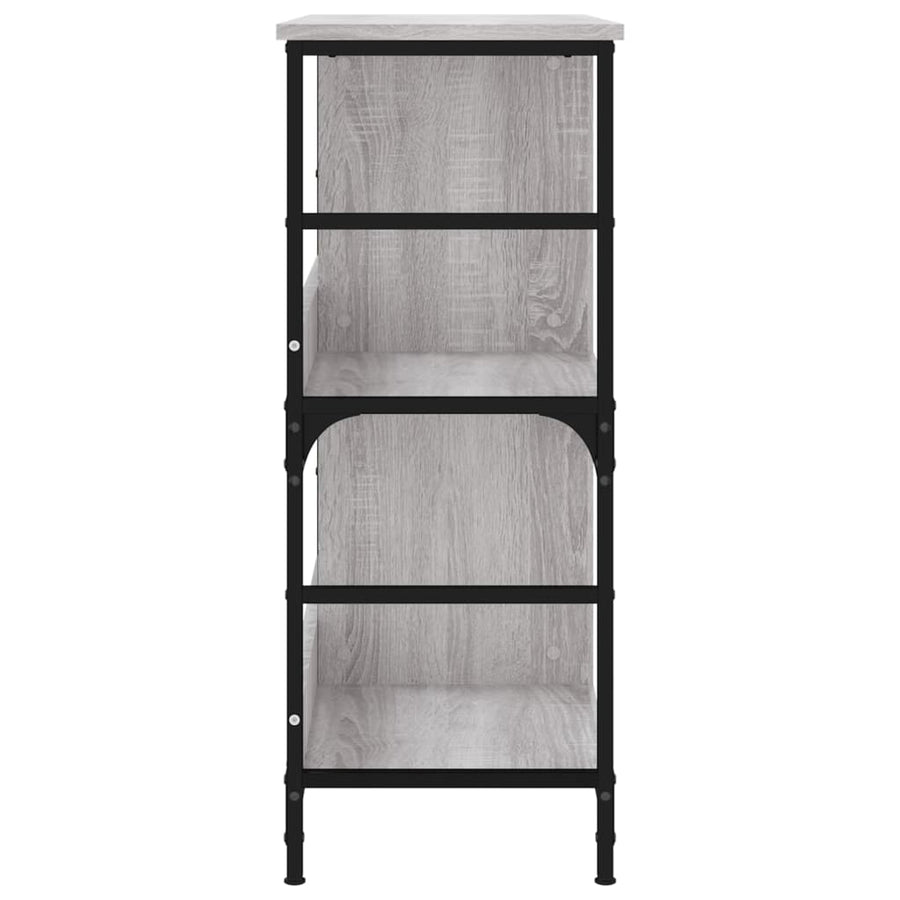 Boekenrek 78,5X33X82 Cm Bewerkt Hout Grijs Sonoma Eikenkleur