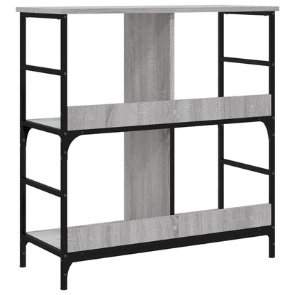 Boekenrek 78,5X33X82 Cm Bewerkt Hout Grijs Sonoma Eikenkleur