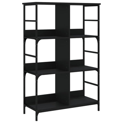 Boekenrek 78,5X33X117,5 Cm Bewerkt Hout Zwart