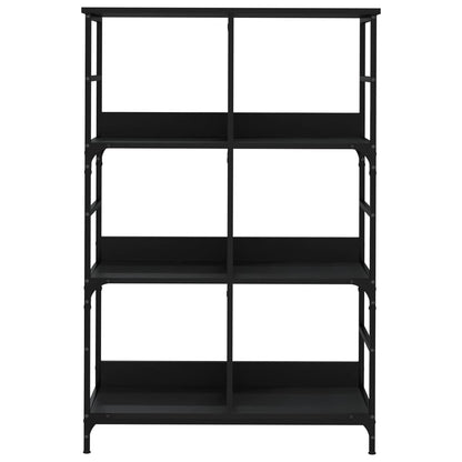 Boekenrek 78,5X33X117,5 Cm Bewerkt Hout Zwart