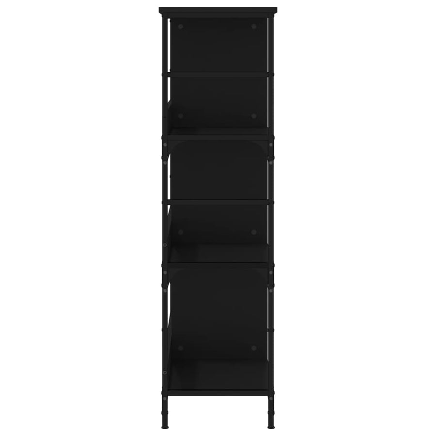 Boekenrek 78,5X33X117,5 Cm Bewerkt Hout Zwart