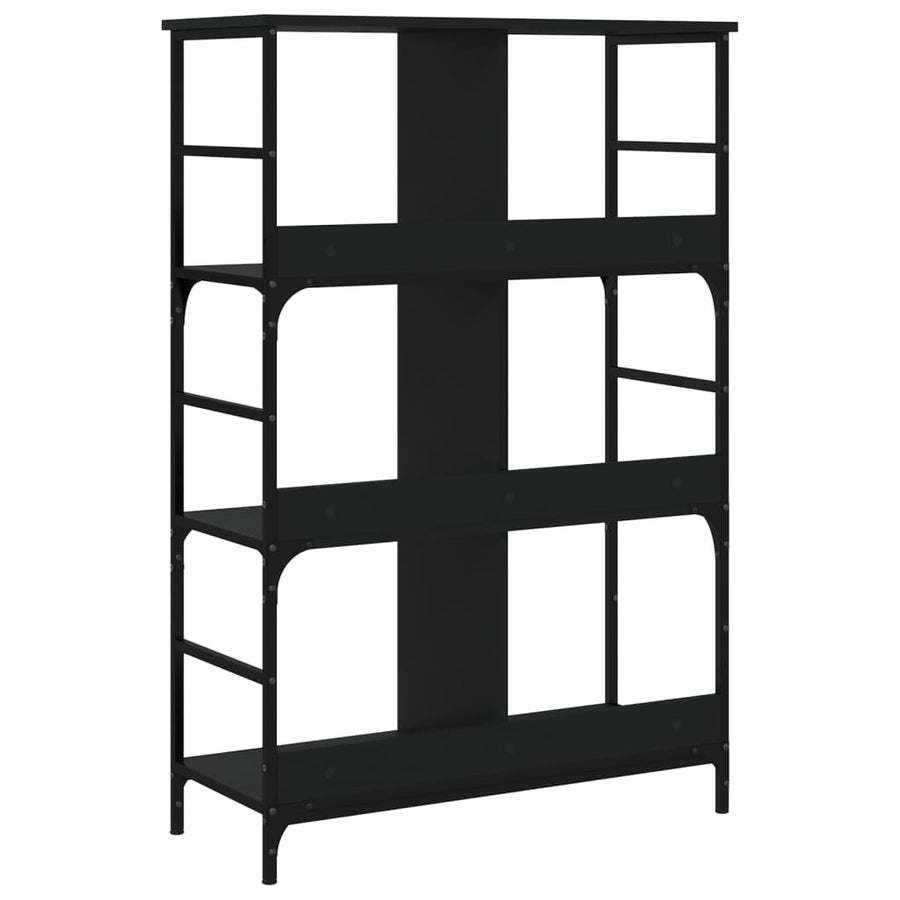 Boekenrek 78,5X33X117,5 Cm Bewerkt Hout Zwart