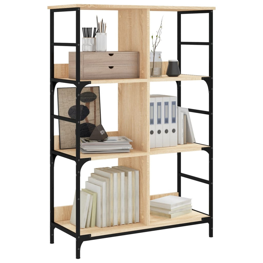Boekenrek 78,5X33X117,5 Cm Bewerkt Hout Kleurig 117.5 cm