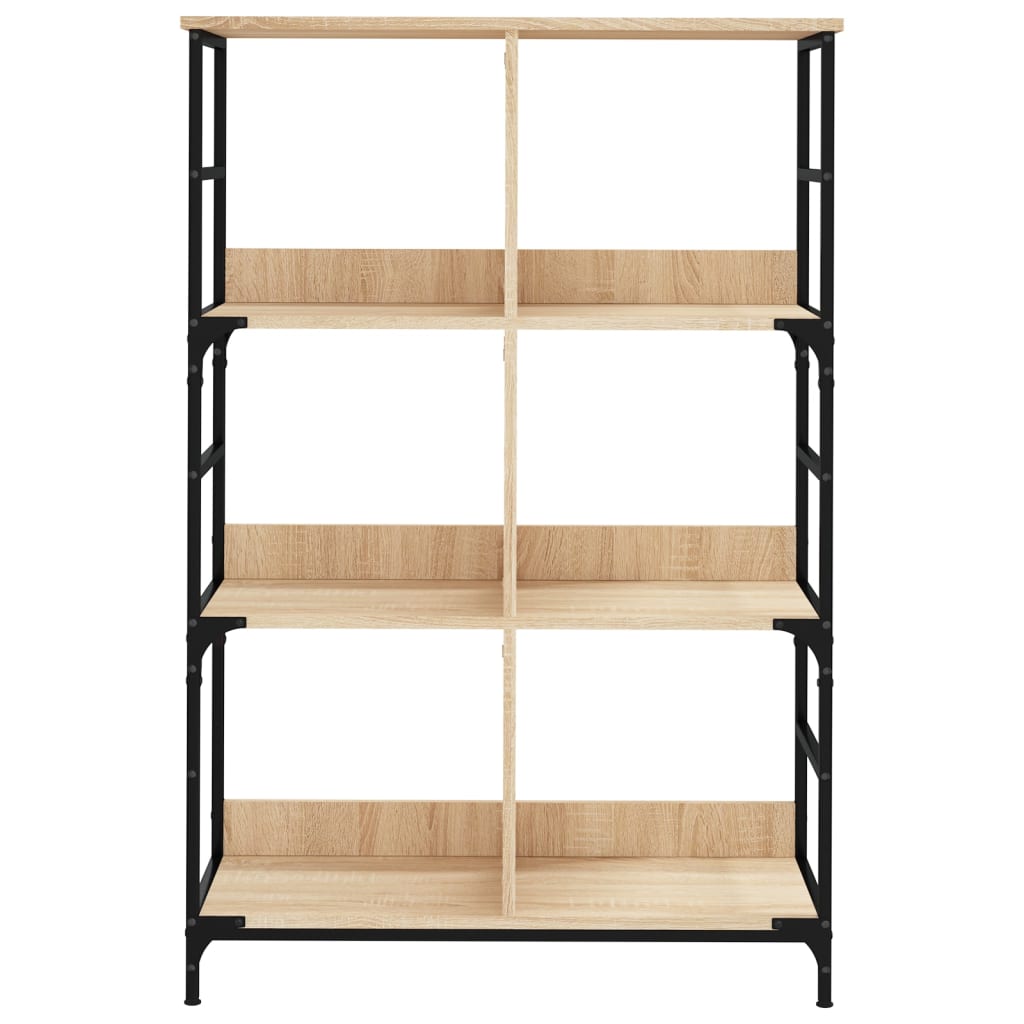 Boekenrek 78,5X33X117,5 Cm Bewerkt Hout Kleurig 117.5 cm