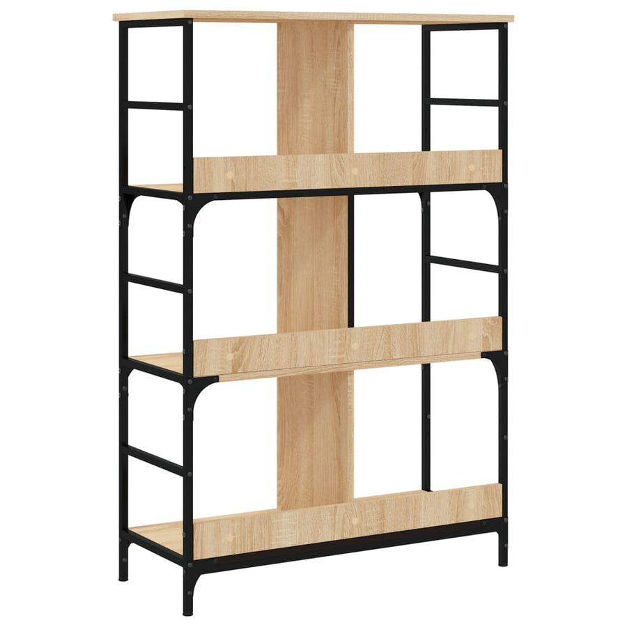 Boekenrek 78,5X33X117,5 Cm Bewerkt Hout Kleurig 117.5 cm