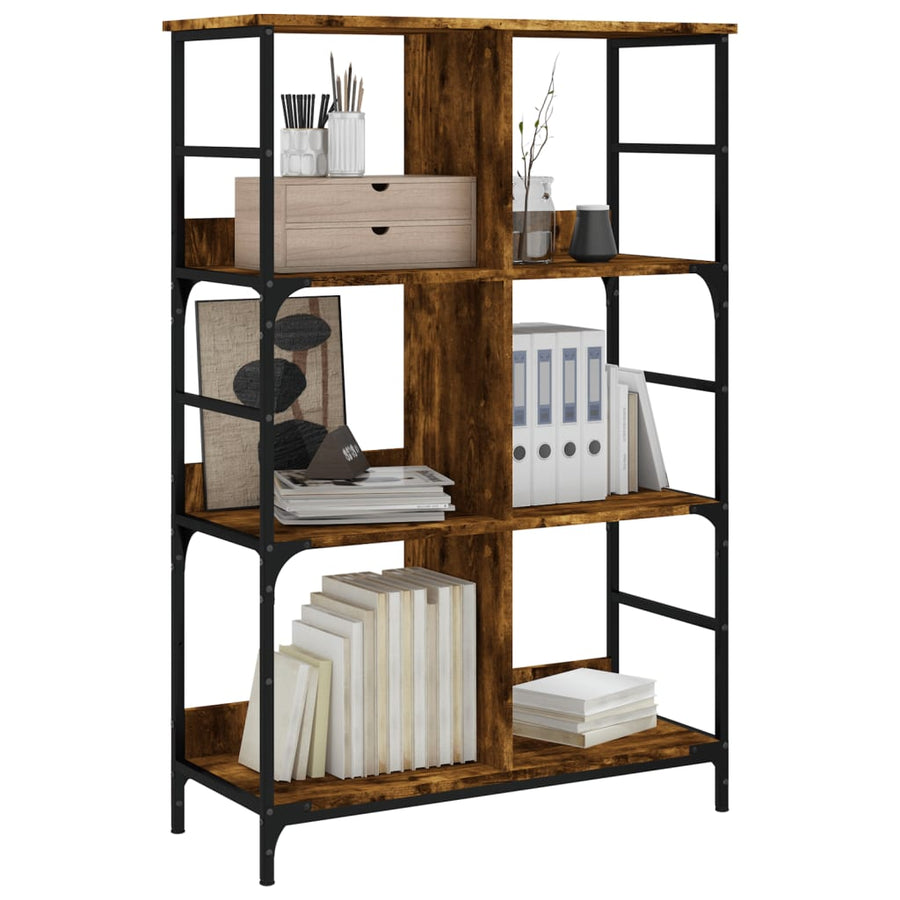 Boekenrek 78,5X33X117,5 Cm Bewerkt Hout Kleurig 117.5 cm