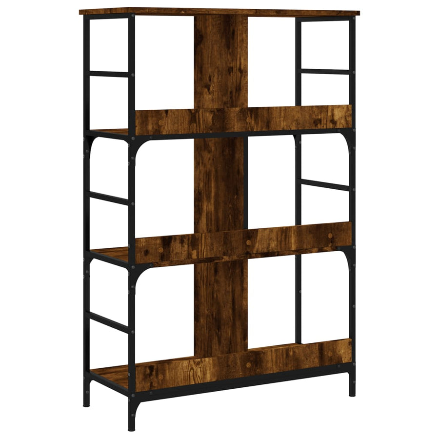 Boekenrek 78,5X33X117,5 Cm Bewerkt Hout Kleurig 117.5 cm