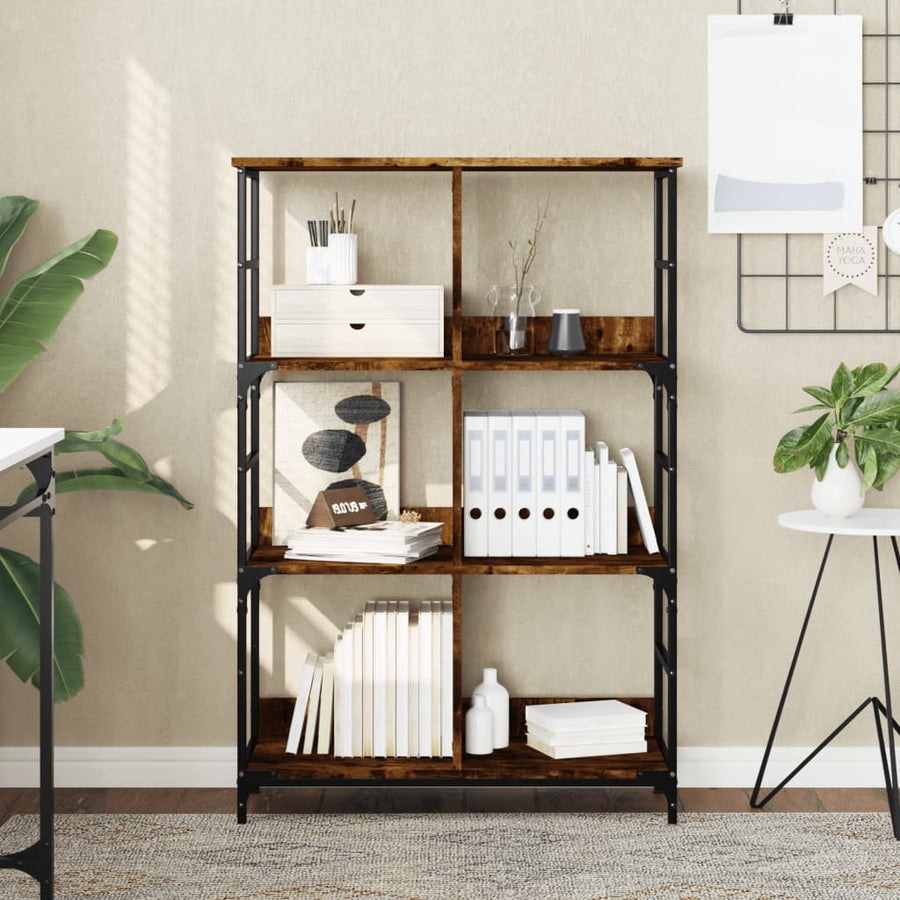 Boekenrek 78,5X33X117,5 Cm Bewerkt Hout Kleurig 117.5 cm