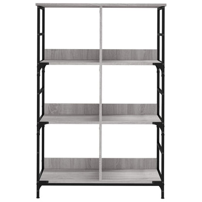 Boekenrek 78,5X33X117,5 Cm Bewerkt Hout Grijs Sonoma Eikenkleur