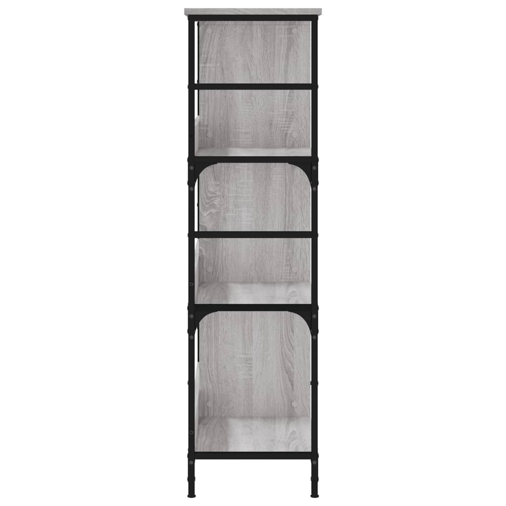 Boekenrek 78,5X33X117,5 Cm Bewerkt Hout Grijs Sonoma Eikenkleur