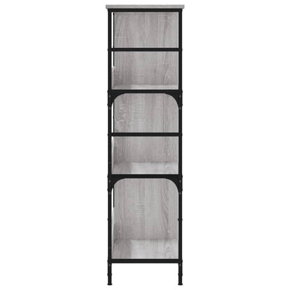 Boekenrek 78,5X33X117,5 Cm Bewerkt Hout Grijs Sonoma Eikenkleur