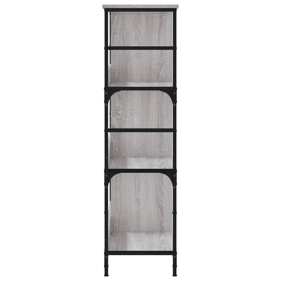 Boekenrek 78,5X33X117,5 Cm Bewerkt Hout Grijs Sonoma Eikenkleur