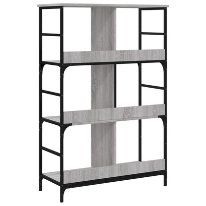 Boekenrek 78,5X33X117,5 Cm Bewerkt Hout Grijs Sonoma Eikenkleur