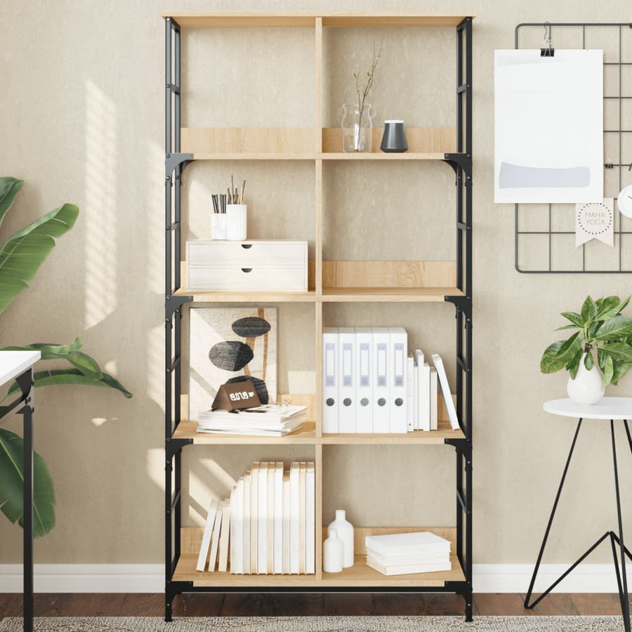 Boekenrek 78,5X33X Bewerkt Hout Kleurig 153 cm