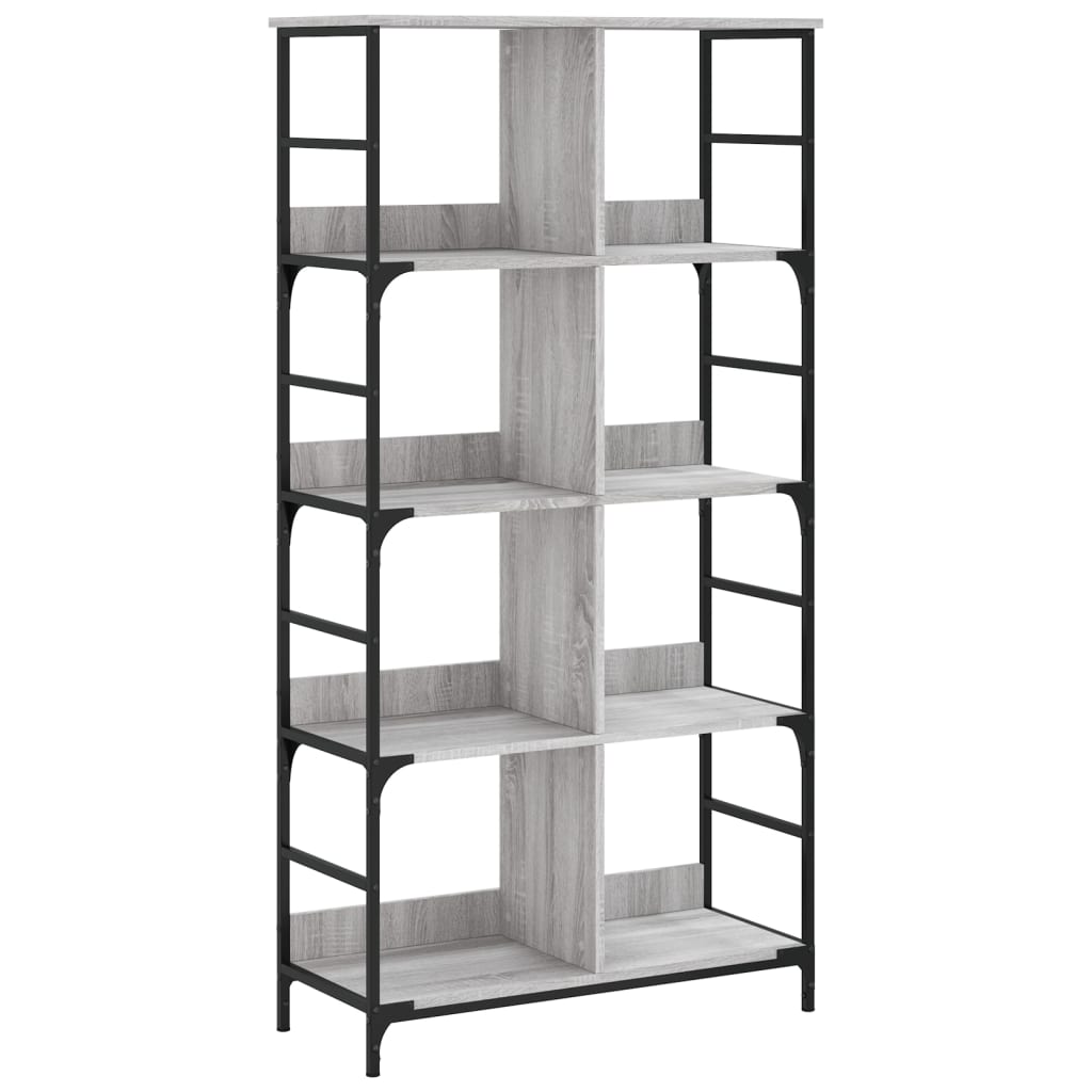 Boekenrek 78,5X33X153 Cm Bewerkt Hout Grijs Sonoma Eikenkleur