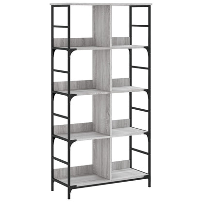 Boekenrek 78,5X33X153 Cm Bewerkt Hout Grijs Sonoma Eikenkleur