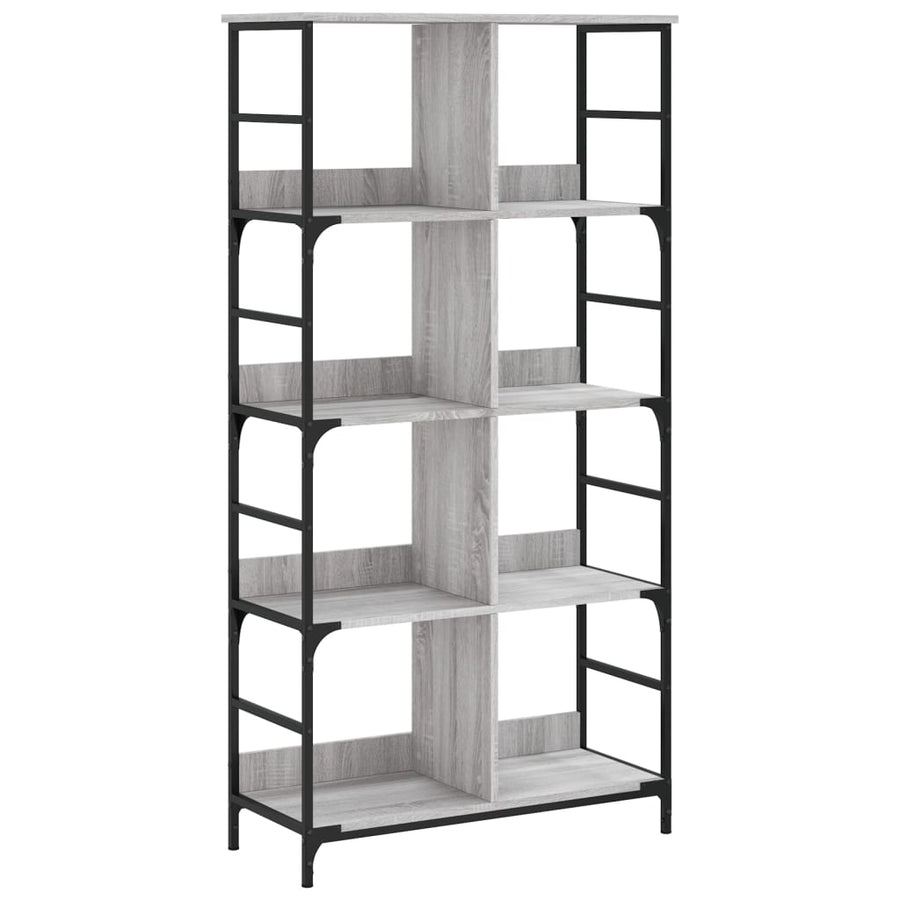 Boekenrek 78,5X33X153 Cm Bewerkt Hout Grijs Sonoma Eikenkleur