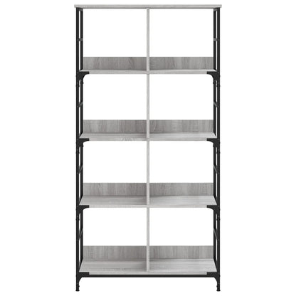 Boekenrek 78,5X33X153 Cm Bewerkt Hout Grijs Sonoma Eikenkleur