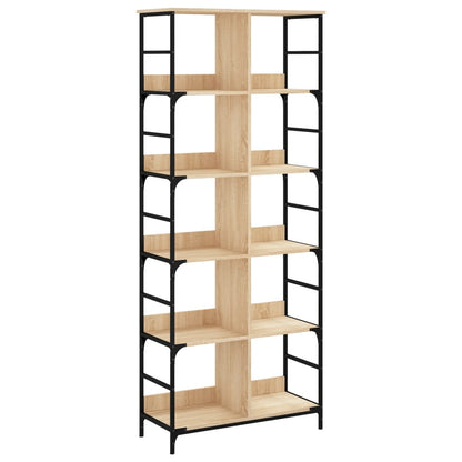 Boekenrek 78,5X33X188,5 Cm Bewerkt Hout Kleurig 188.5 cm