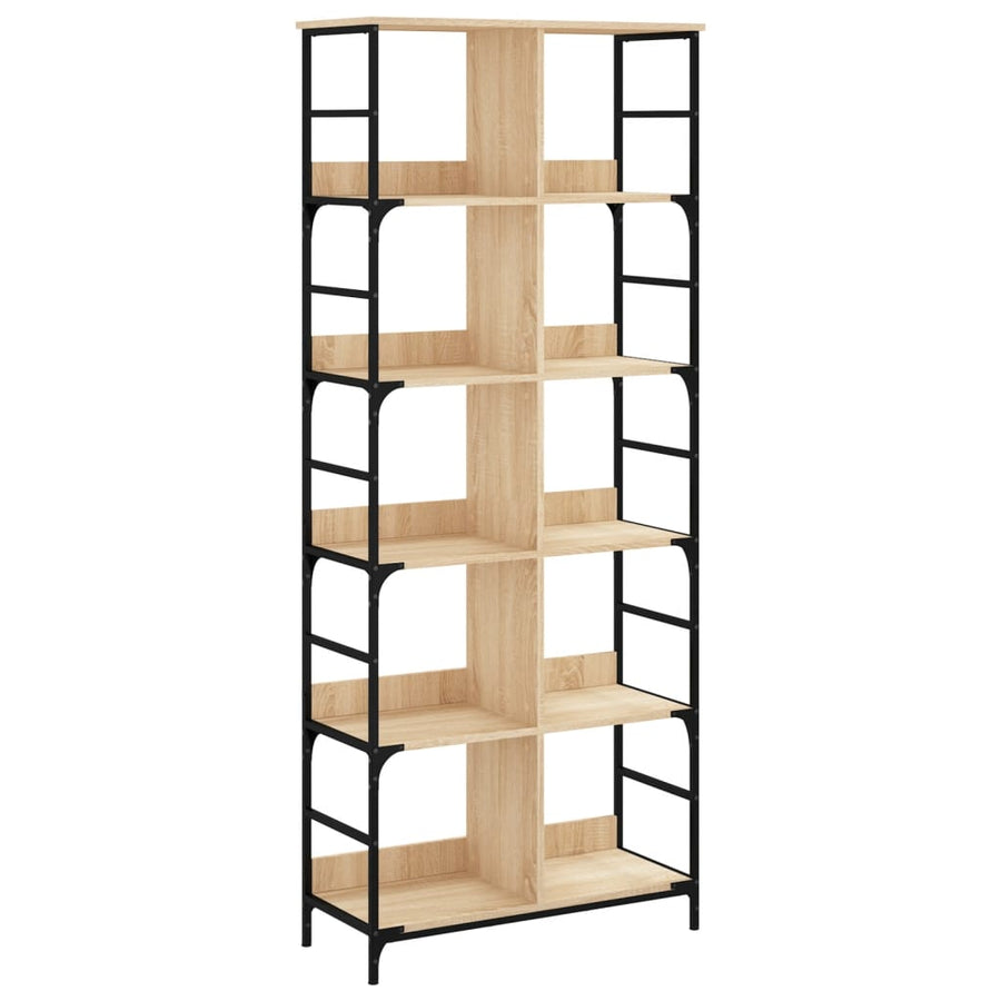 Boekenrek 78,5X33X188,5 Cm Bewerkt Hout Kleurig 188.5 cm