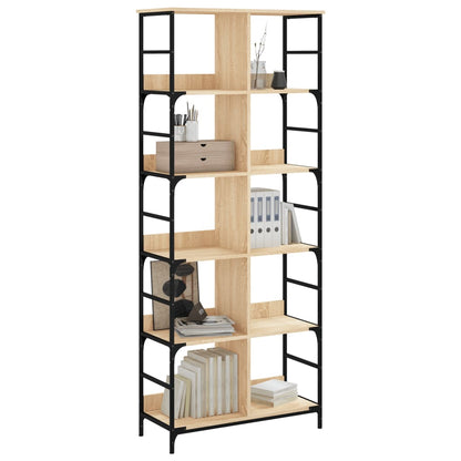 Boekenrek 78,5X33X188,5 Cm Bewerkt Hout Kleurig 188.5 cm