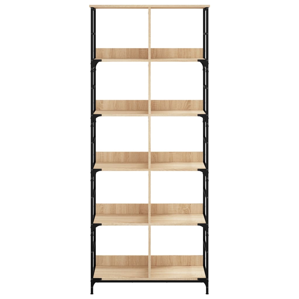Boekenrek 78,5X33X188,5 Cm Bewerkt Hout Kleurig 188.5 cm