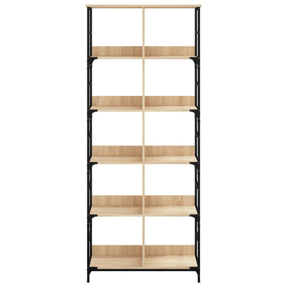 Boekenrek 78,5X33X188,5 Cm Bewerkt Hout Kleurig 188.5 cm
