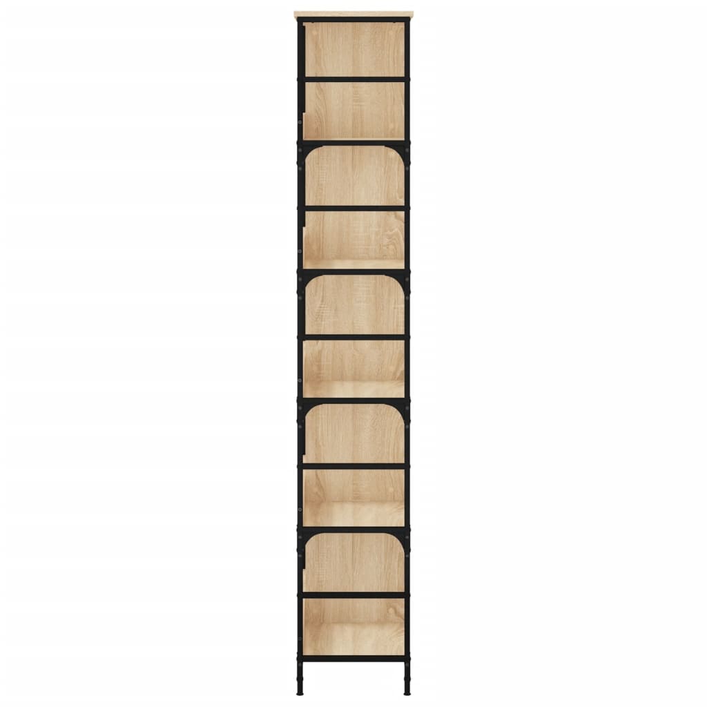 Boekenrek 78,5X33X188,5 Cm Bewerkt Hout Kleurig 188.5 cm