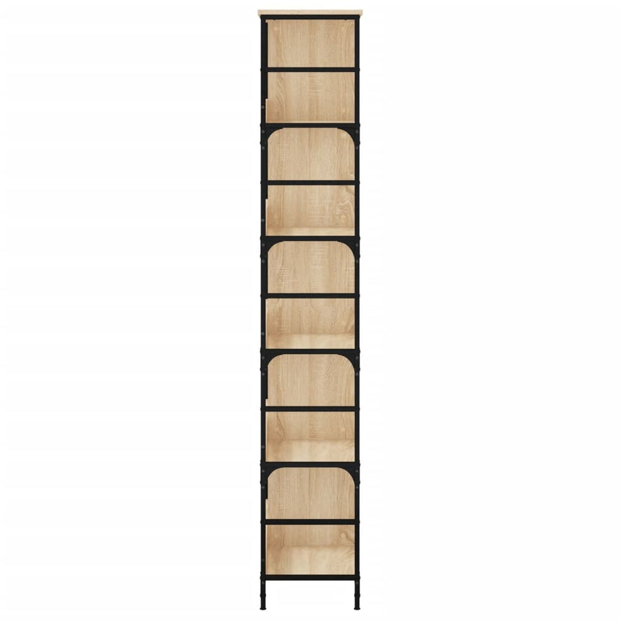 Boekenrek 78,5X33X188,5 Cm Bewerkt Hout Kleurig 188.5 cm