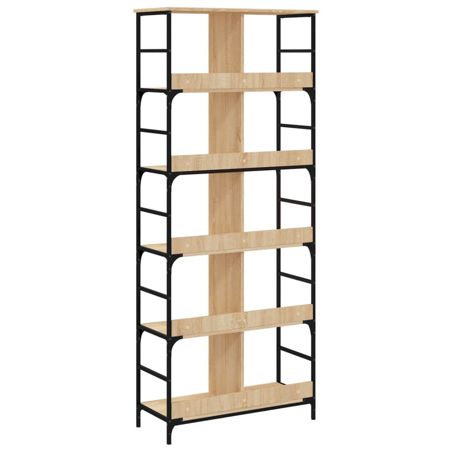 Boekenrek 78,5X33X188,5 Cm Bewerkt Hout Kleurig 188.5 cm
