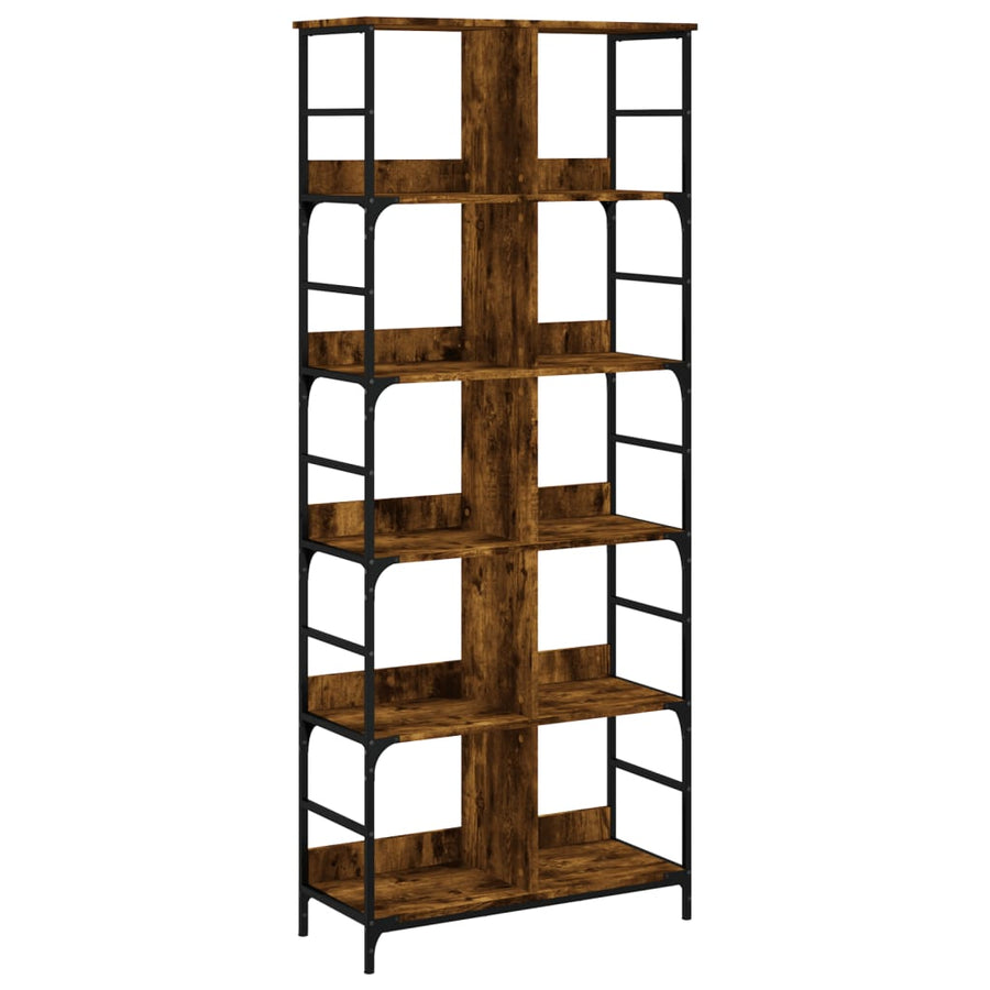 Boekenrek 78,5X33X188,5 Cm Bewerkt Hout Kleurig 188.5 cm