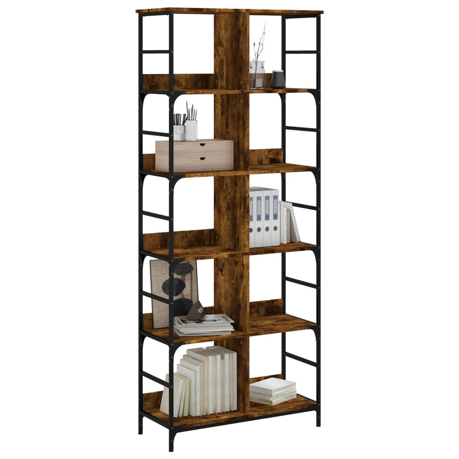 Boekenrek 78,5X33X188,5 Cm Bewerkt Hout Kleurig 188.5 cm