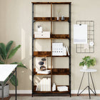 Boekenrek 78,5x33x188,5 cm bewerkt hout bruin