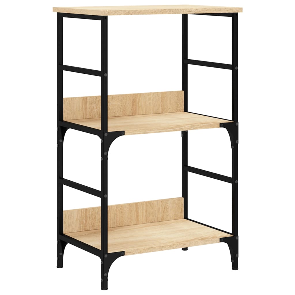 Boekenrek 50X33X82 Cm Bewerkt Hout Sonoma Eikenkleurig
