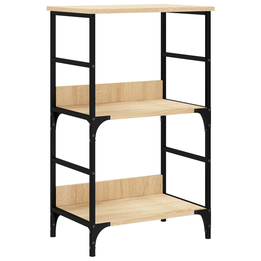 Boekenrek 50X33X82 Cm Bewerkt Hout Sonoma Eikenkleurig