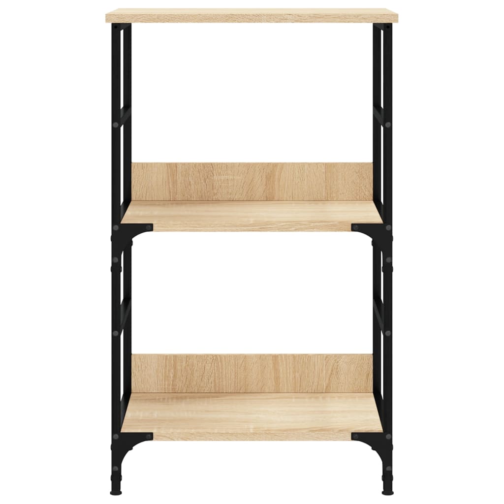 Boekenrek 50X33X82 Cm Bewerkt Hout Sonoma Eikenkleurig