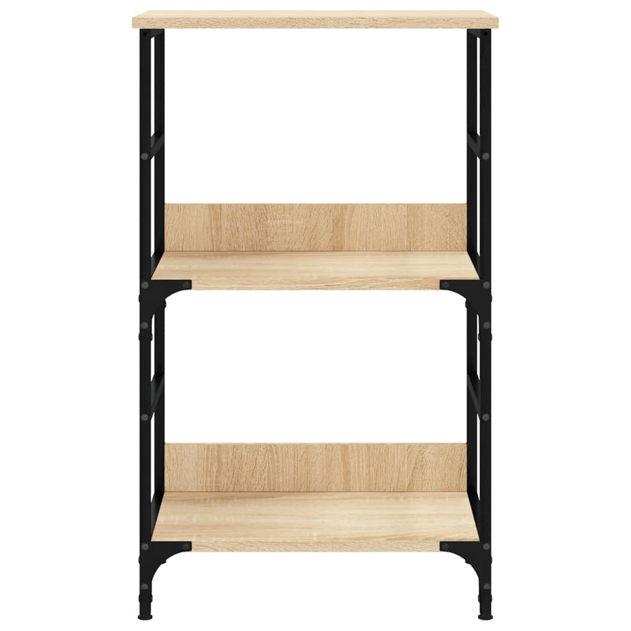 Boekenrek 50X33X82 Cm Bewerkt Hout Sonoma Eikenkleurig