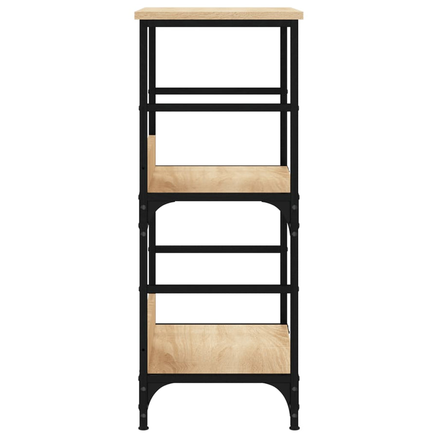 Boekenrek 50X33X82 Cm Bewerkt Hout Sonoma Eikenkleurig