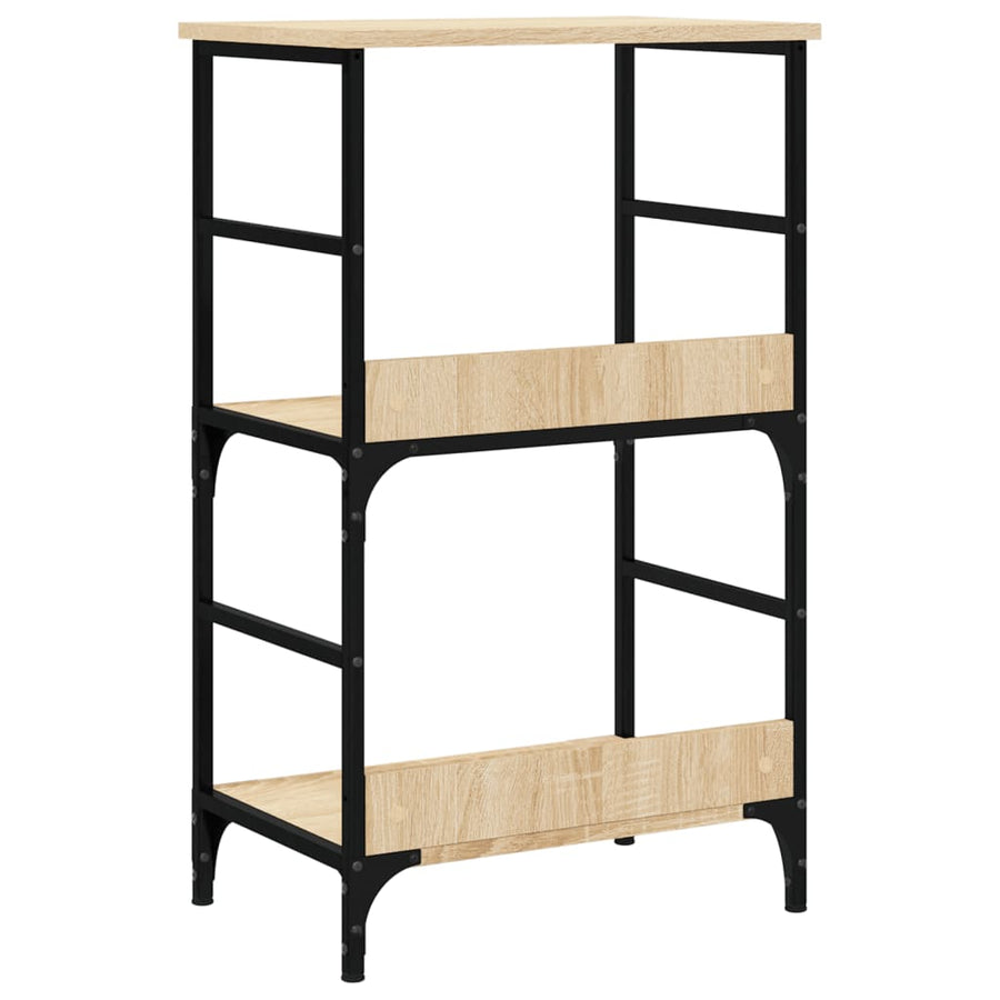 Boekenrek 50X33X82 Cm Bewerkt Hout Sonoma Eikenkleurig