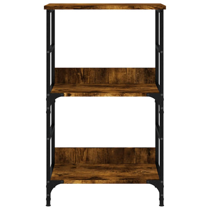 Boekenrek 50X33X82 Cm Bewerkt Hout Gerookt Eikenkleurig