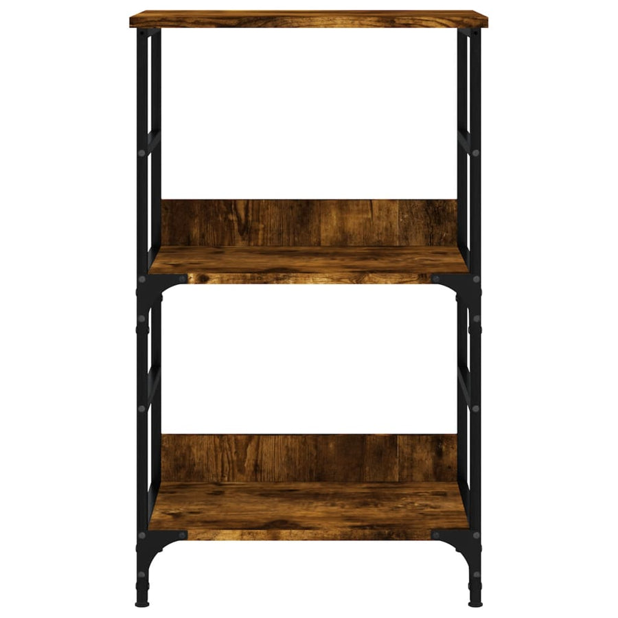 Boekenrek 50X33X82 Cm Bewerkt Hout Gerookt Eikenkleurig