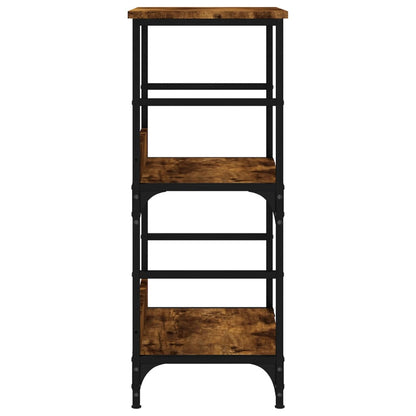 Boekenrek 50X33X82 Cm Bewerkt Hout Gerookt Eikenkleurig