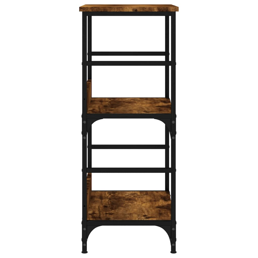 Boekenrek 50X33X82 Cm Bewerkt Hout Gerookt Eikenkleurig