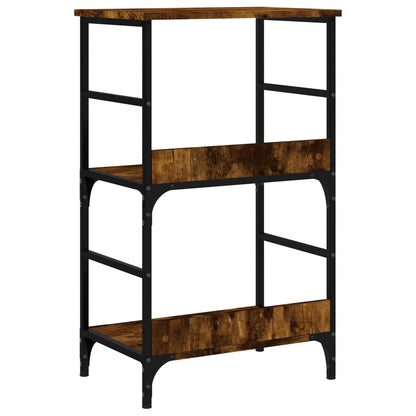 Boekenrek 50X33X82 Cm Bewerkt Hout Gerookt Eikenkleurig