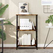 Boekenrek 50x33x82 cm bewerkt hout gerookt eiken