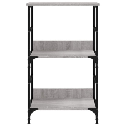 Boekenrek 50x33x82 cm bewerkt hout grijs sonoma eikenkleurig