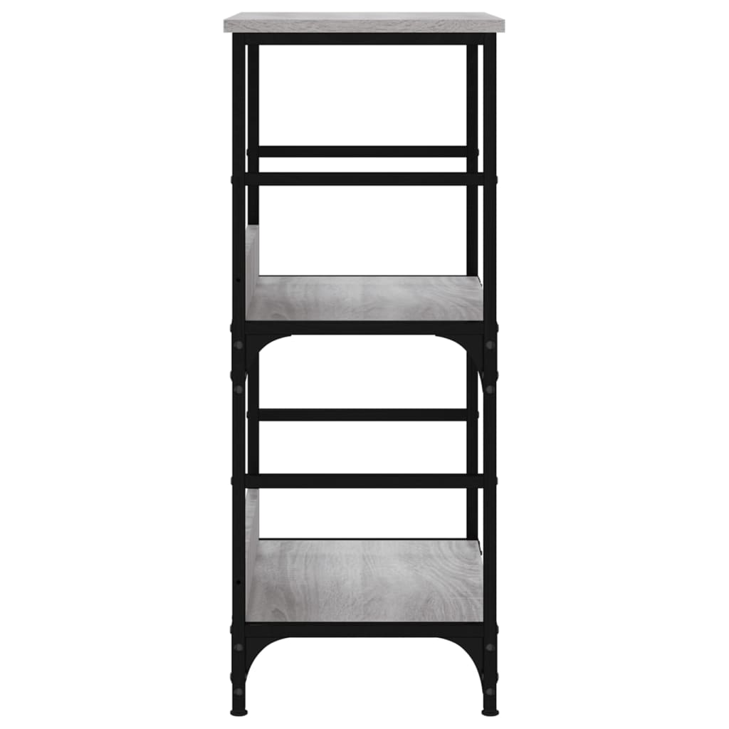 Boekenrek 50x33x82 cm bewerkt hout grijs sonoma eikenkleurig