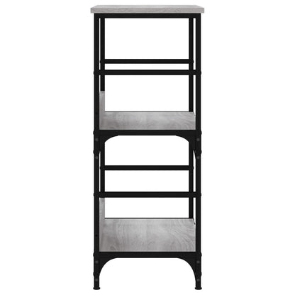 Boekenrek 50x33x82 cm bewerkt hout grijs sonoma eikenkleurig