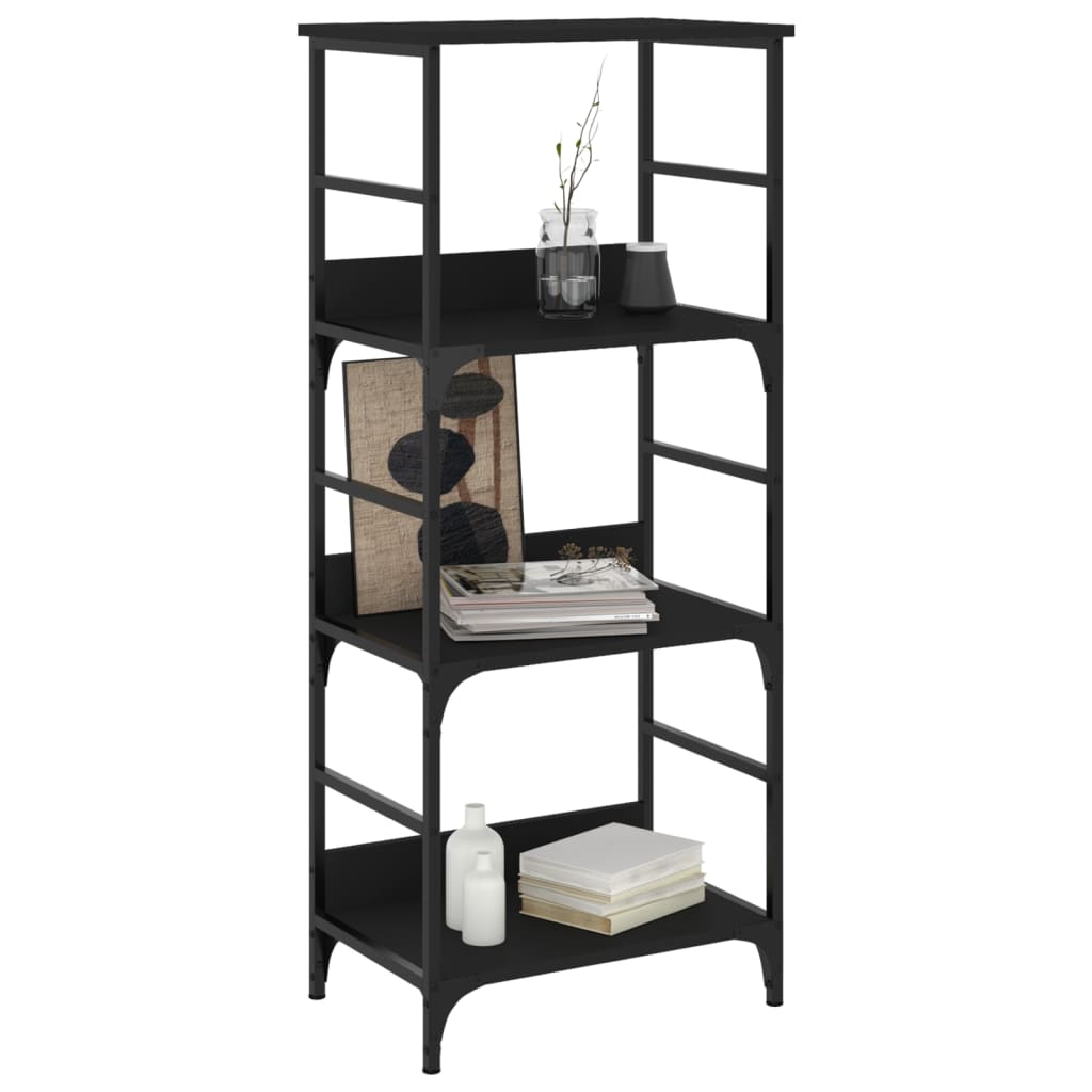 Boekenrek 50X33X117,5 Cm Bewerkt Hout Zwart